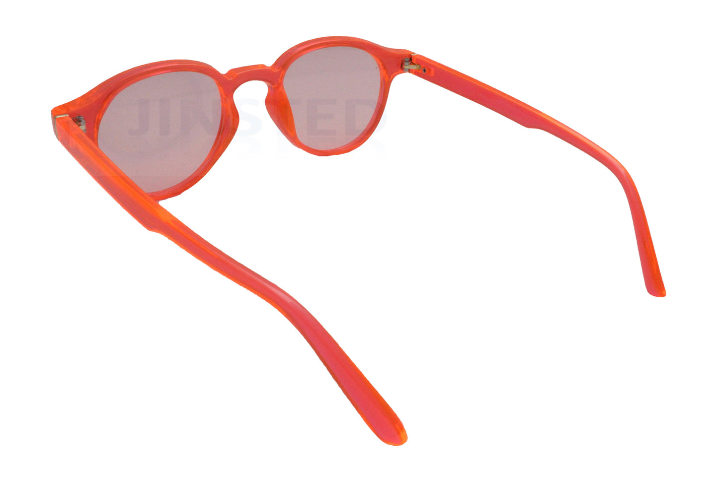 Adult Orange Round Sunglasses with Tinted Lens UV400 - Jinsted