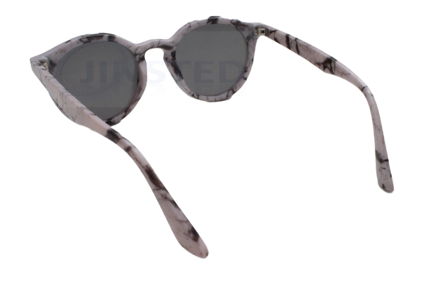 Mirrored Butterfly Sunglasses with Pink Black Frame - Jinsted