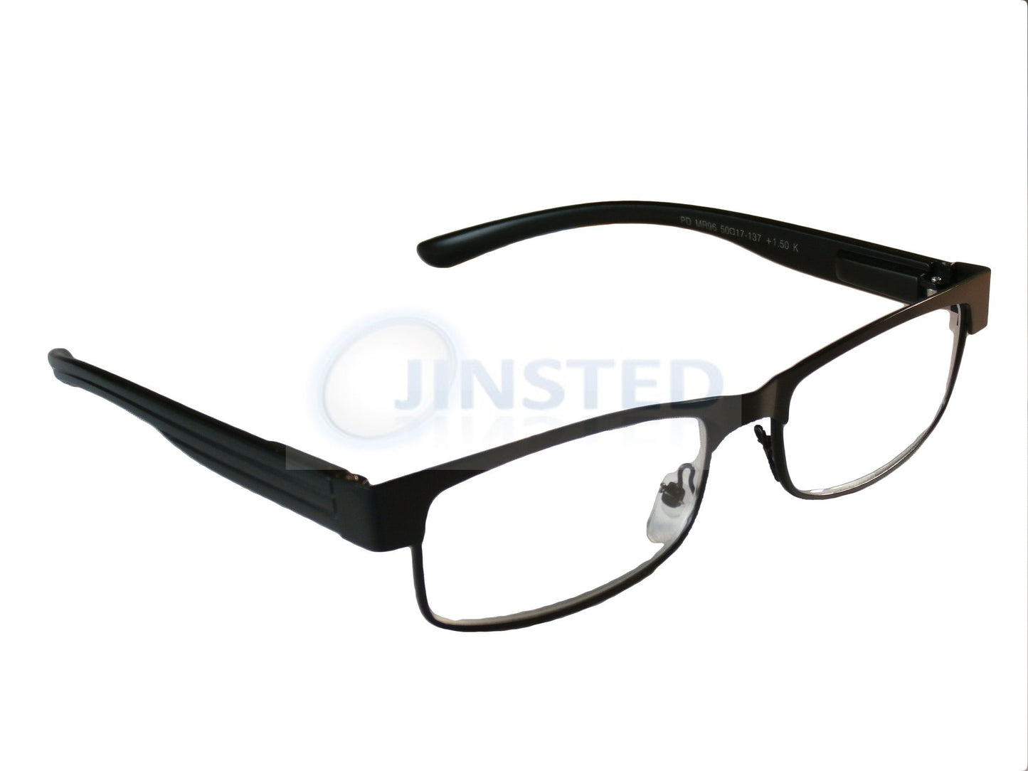 Adult Reading Glasses, Adult Black High Quality Swiss Design Half Rim Unisex Reading Glasses, Jinsted