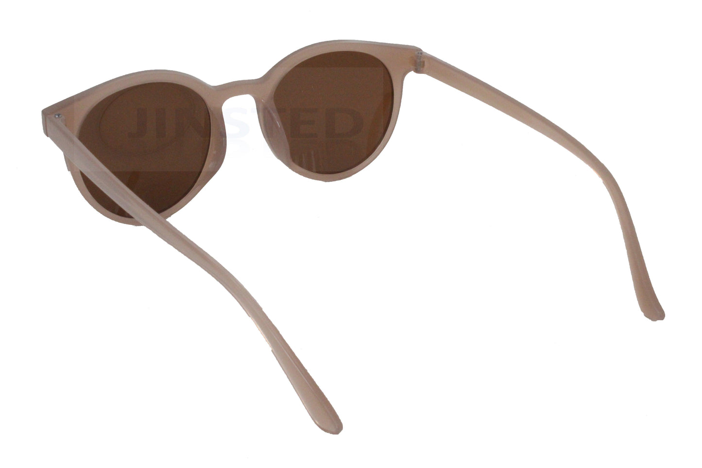 Adult Brown Round Sunglasses with Tinted Brown Lens - Jinsted