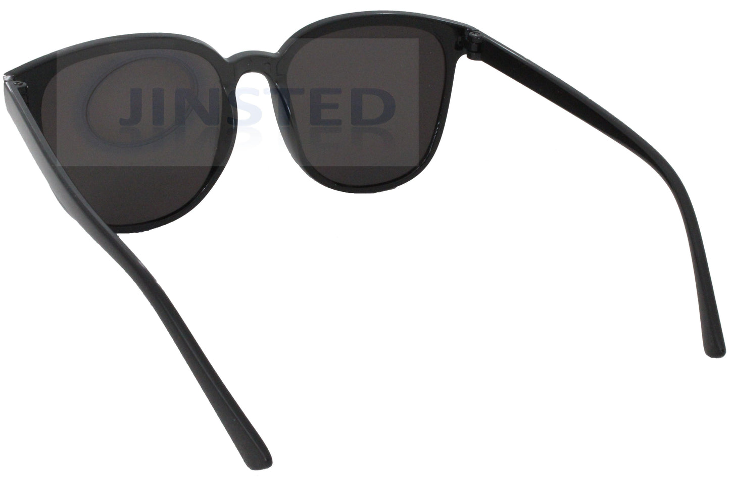 Adult Butterfly Sunglasses. Black Frame with Blue Mirrored Lens - Jinsted