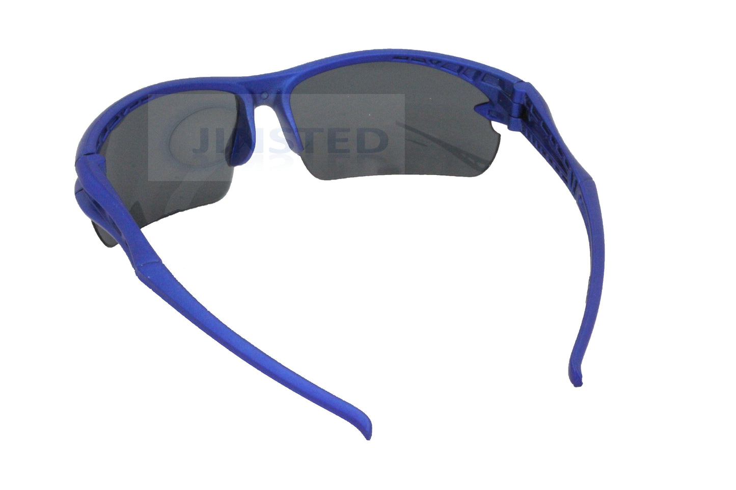 Adult Cycling Sports Sunglasses Black Tinted Blue Sports Frame - Jinsted