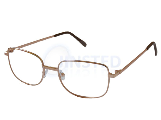 Adult Gold Reading Glasses. Unisex Spectacles - Jinsted