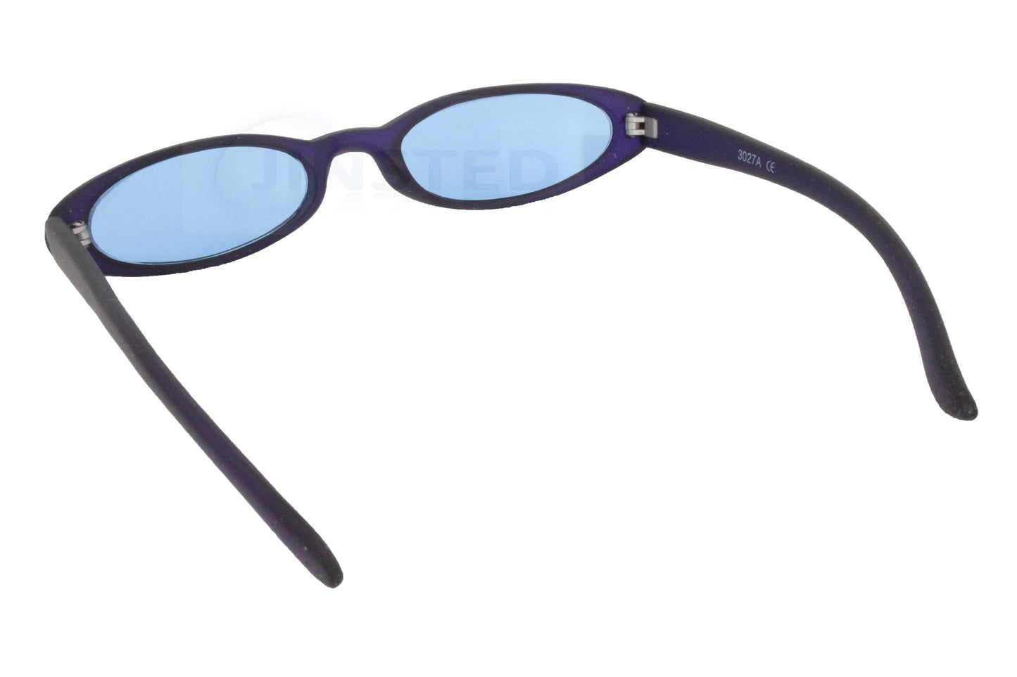 Adult High Quality Modern Sunglasses Blue Tinted Oval Lens - Jinsted