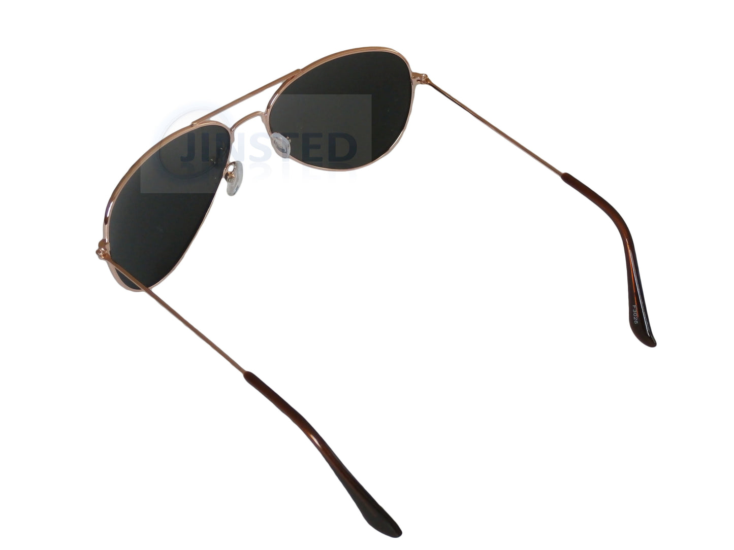 Adult Sunglasses, Adult Purple Mirrored Reflective Lens Gold Frame Aviator Sunglasses, Jinsted