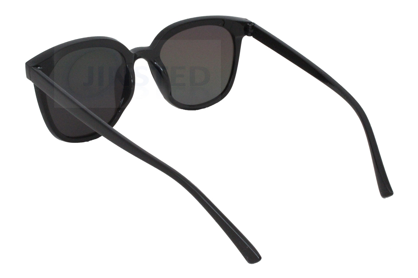 Black Butterfly Sunglasses with Multi Coloured Mirrored Lens - Jinsted