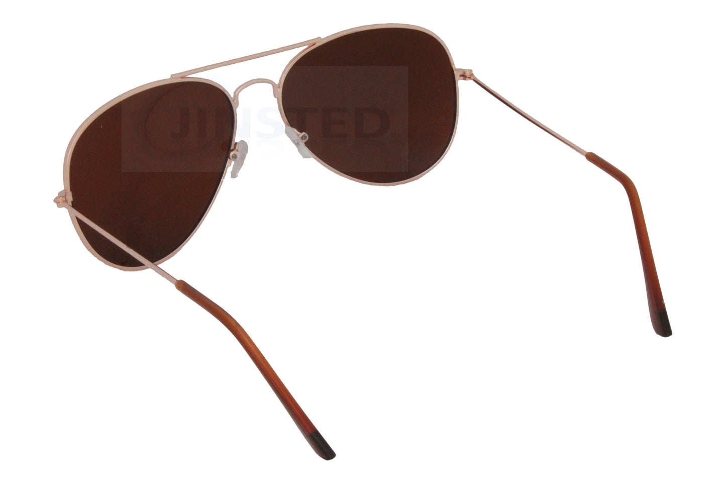 Childrens Brown Lens Gold Frame Aviator Sunglasses - Jinsted