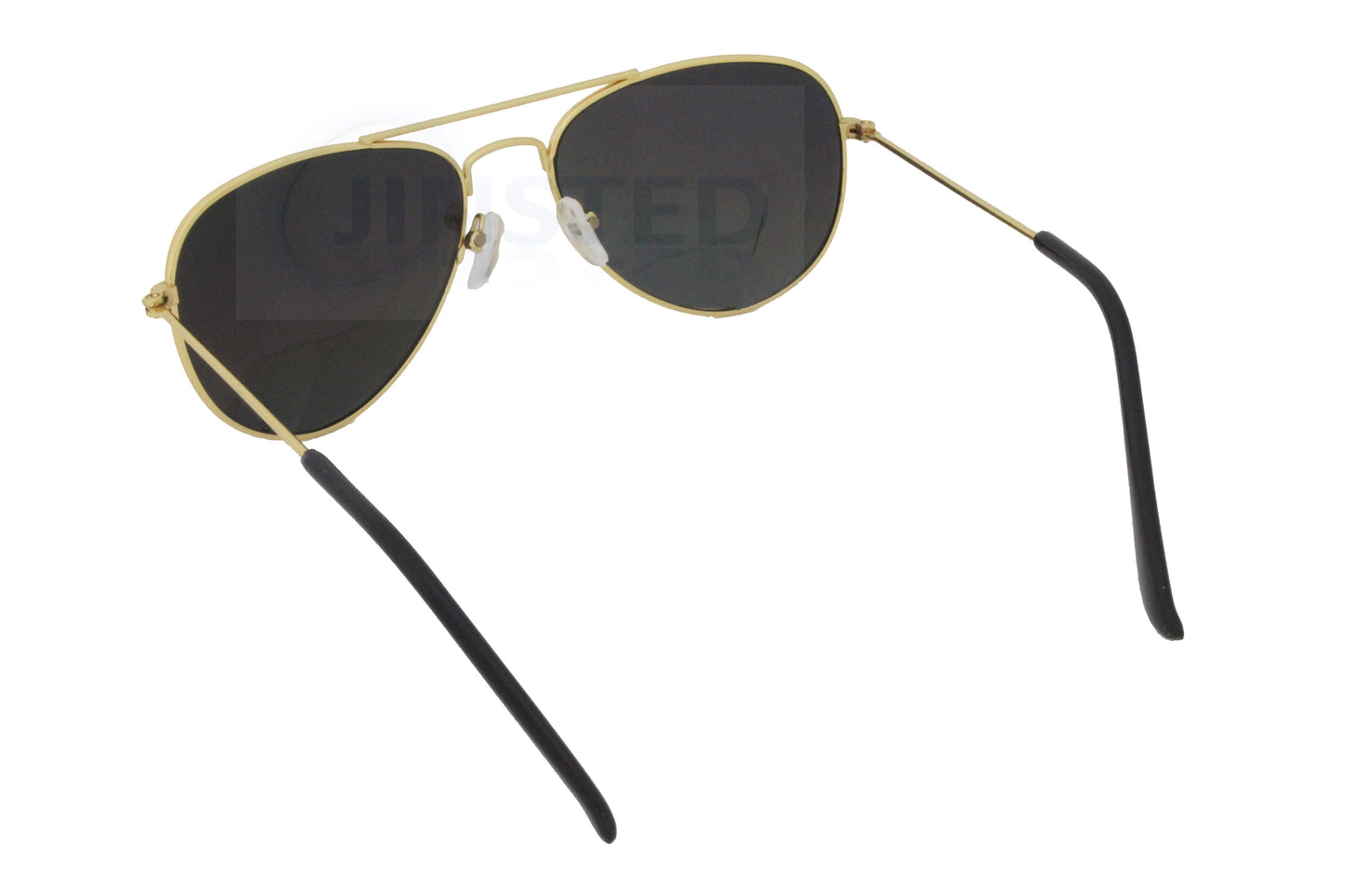 Childrens Mirrored Reflective Lens Gold Frame Aviator Sunglasses - Jinsted