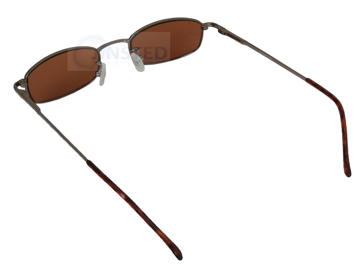 Adult Sunglasses, High Quality Adult Modern Sunglasses Brown Tinted Lens Silver Frame, Jinsted