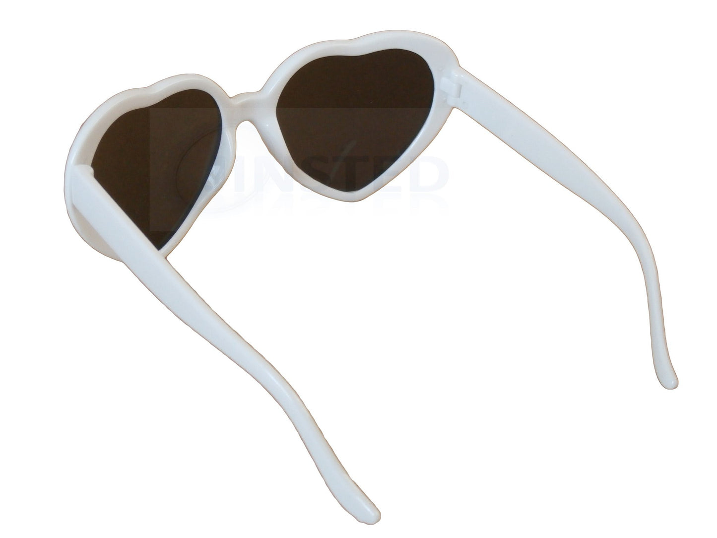 Sunglasses, Teenager / Small Adult Lolita White Heart Shaped Sunglasses, Jinsted