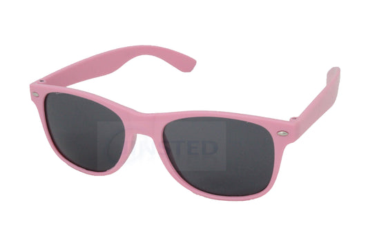 Baby Pink Frame Unisex Sunglasses Black Tinted Lens