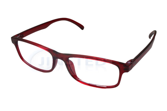 Adult Red Reading Glasses. Round Frame Unisex Spectacles
