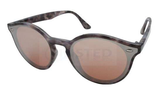 Mirrored Butterfly Sunglasses with Leopard Print Frame - Jinsted