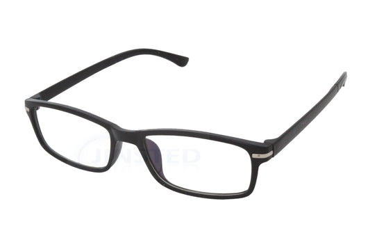 Adult Black Reading Glasses. Rectangle Frame Unisex Spectacles - Jinsted