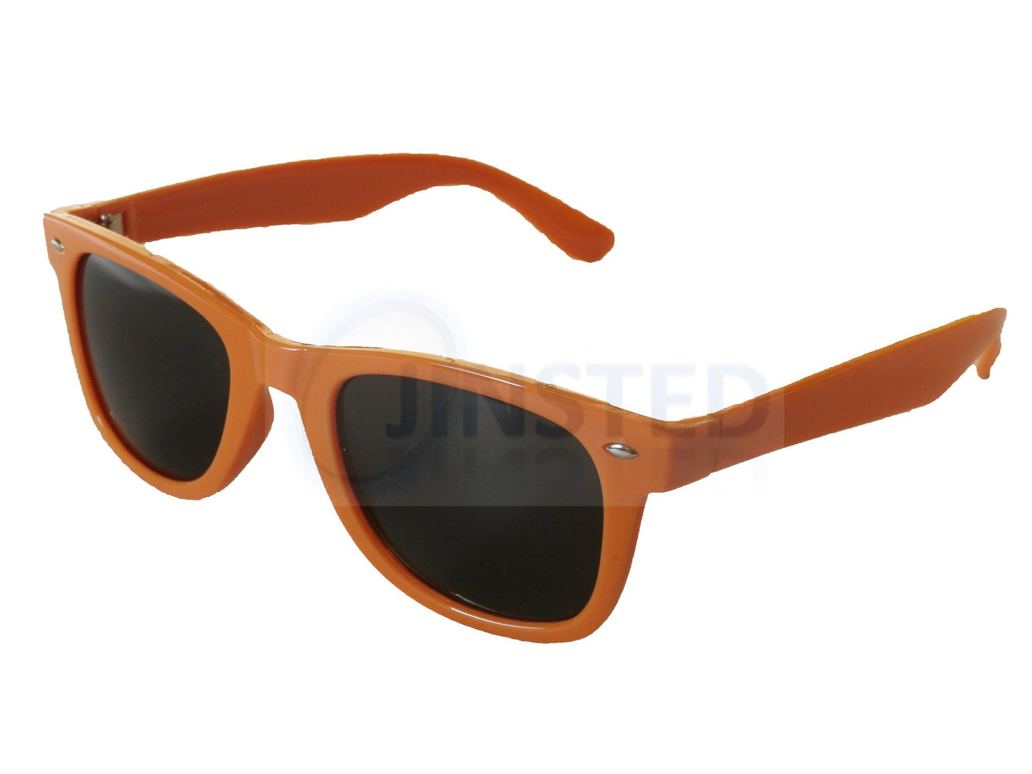 Adult Sunglasses, Adult Orange Frame Sunglasses Black Tinted Lens, Jinsted