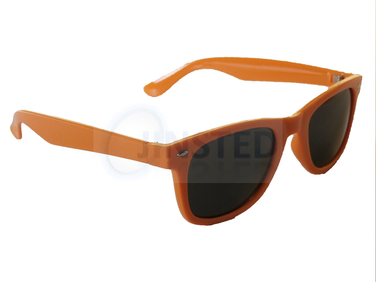 Adult Sunglasses, Adult Orange Frame Sunglasses Black Tinted Lens, Jinsted