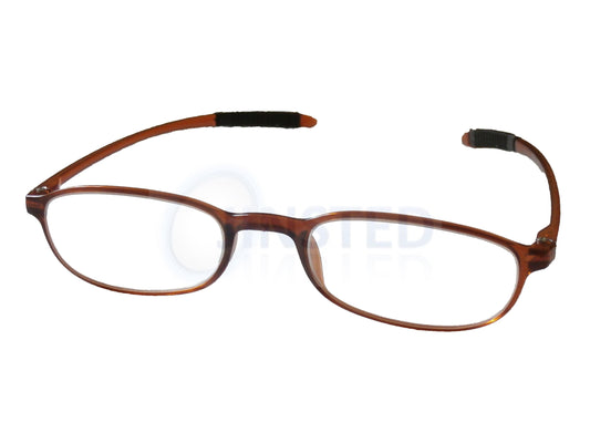 Adult Stylish Unisex Brown Reading Glasses. Spectacles - Jinsted
