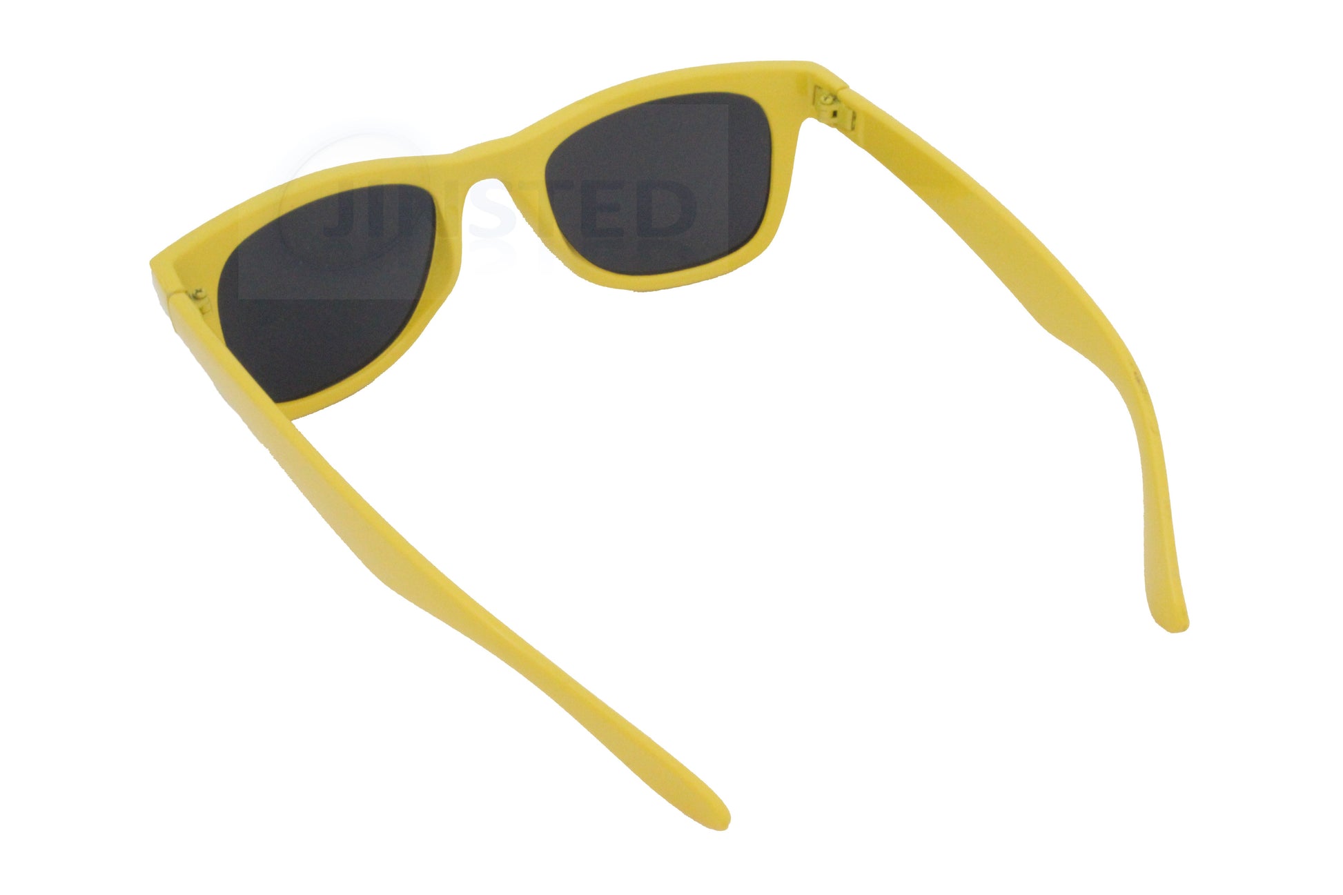 Adult Yellow Frame Sunglasses Black Tinted Lens - Jinsted