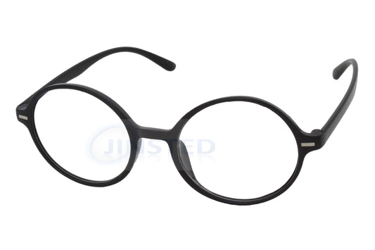 Black Reading Glasses. Adult Round Frame Unisex Spectacles - Jinsted