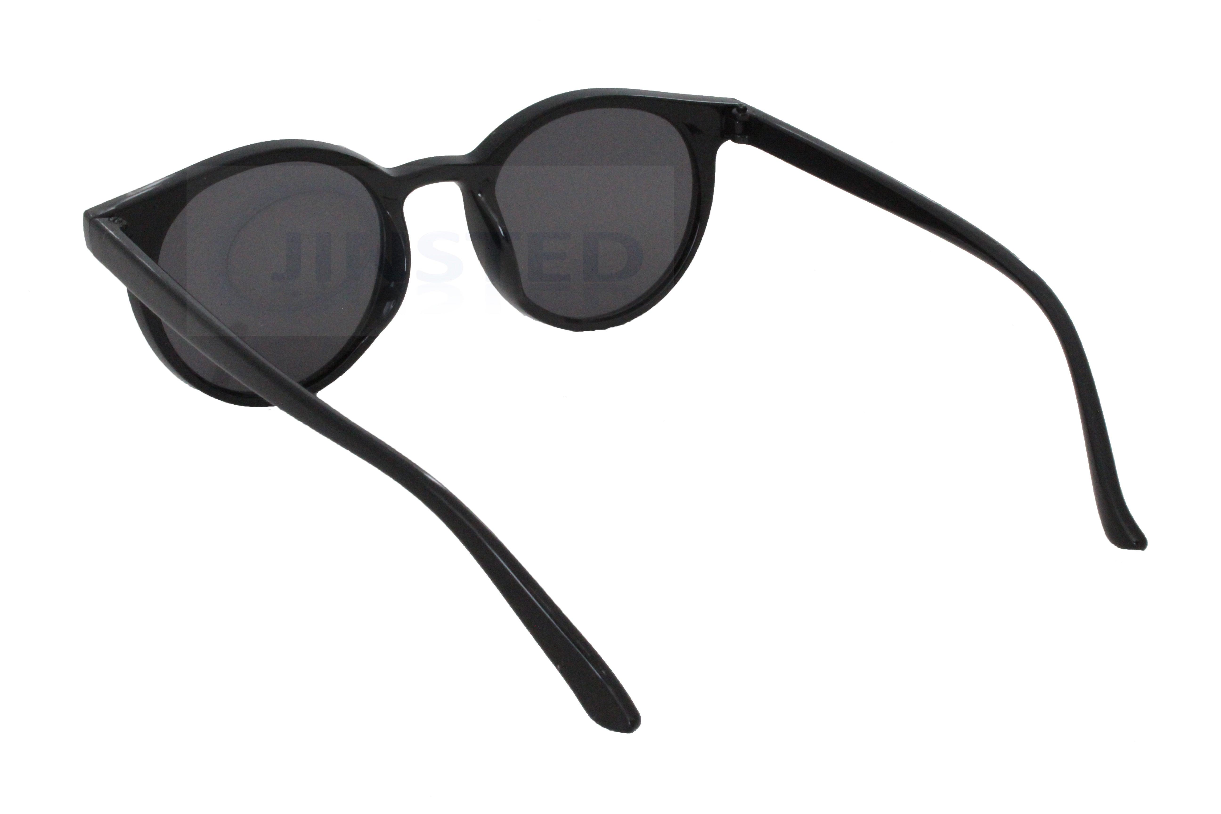 Black Round Sunglasses with Black Circle Frame Jinsted