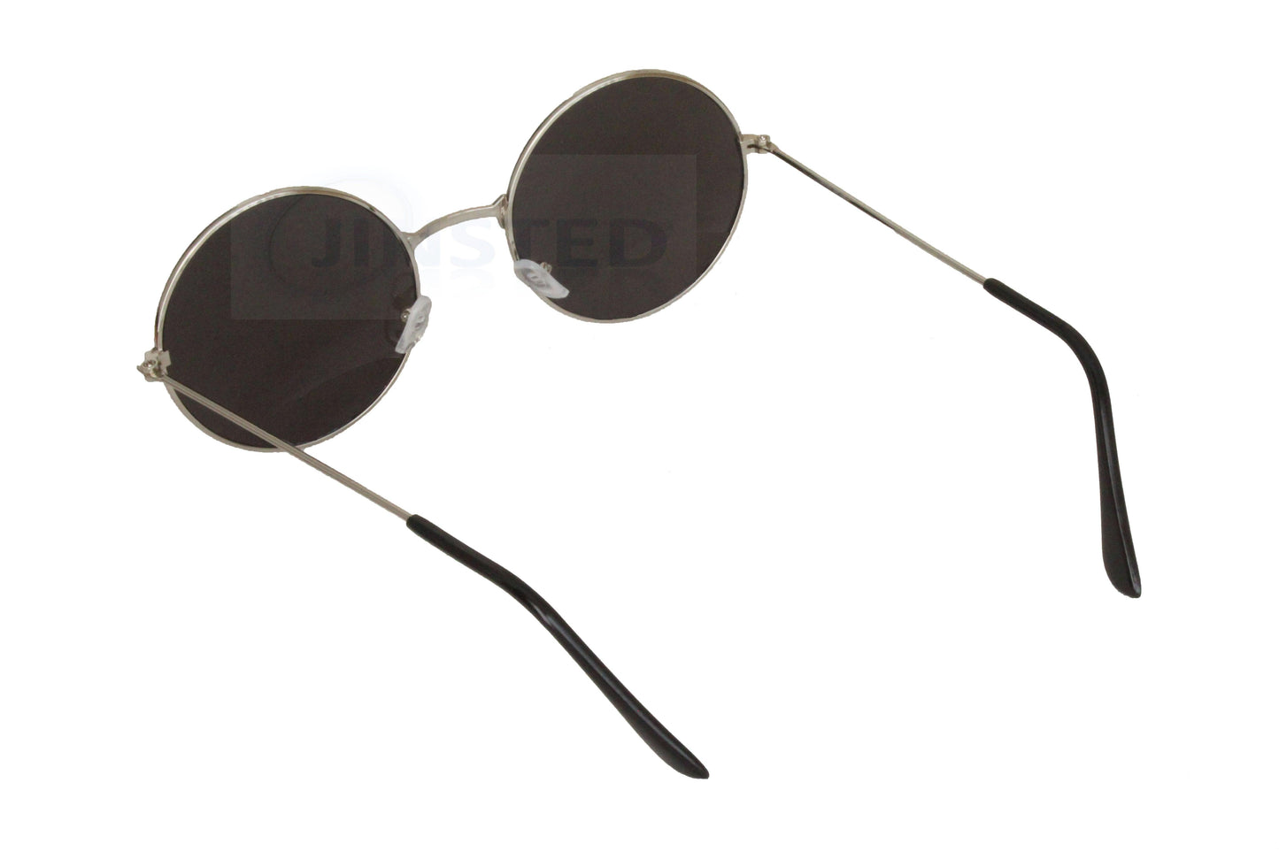 Blue Mirrored Teashades Sunglasses with Silver Frame - Jinsted