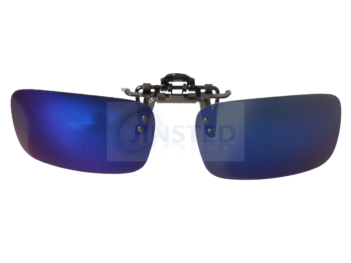 Adult Sunglasses, High Quality Blue Mirrored Reflective Clip On Flip Up Sunglasses, Jinsted