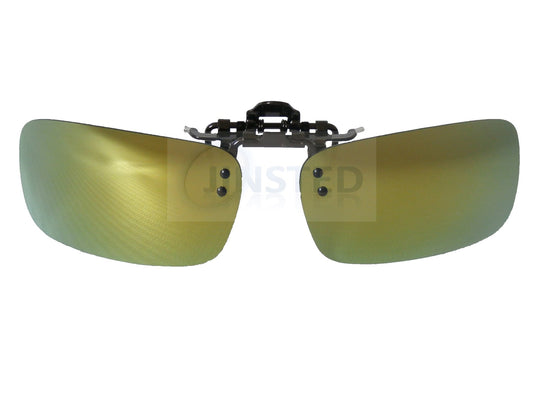 Adult Sunglasses, High Quality Green Mirrored Reflective Clip On Flip Up Sunglasses, Jinsted
