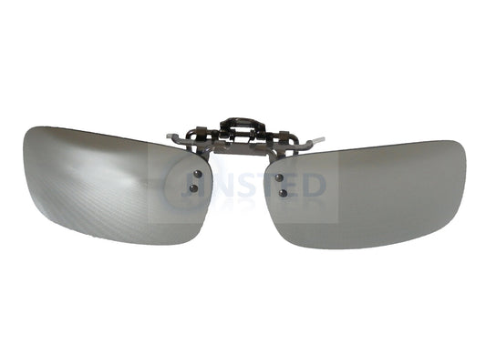 Adult Sunglasses, High Quality Silver Mirrored Reflective Clip On Flip Up Sunglasses, Jinsted