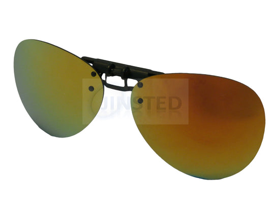 Adult Sunglasses, Mirrored Aviator Clip On Flip Up Sunglasses, Jinsted