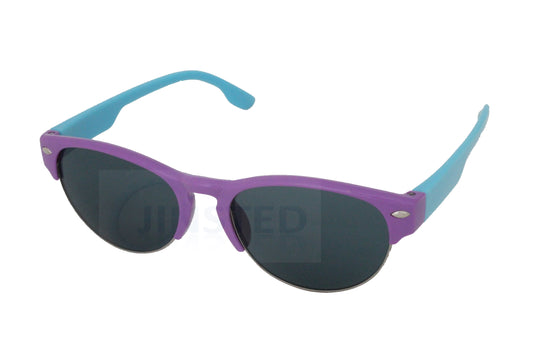 Purple and Blue Baby / Toddler Sunglasses Half Rimmed Frame - Jinsted