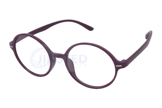 Purple Reading Glasses. Adult Round Frame Unisex Spectacles - Jinsted