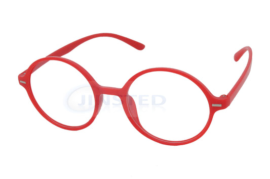 Red Reading Glasses. Adult Round Frame Unisex Spectacles - Jinsted