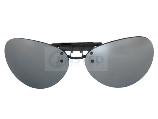 Adult Sunglasses, Silver Mirrored Aviator Clip On Flip Up Sunglasses, Jinsted
