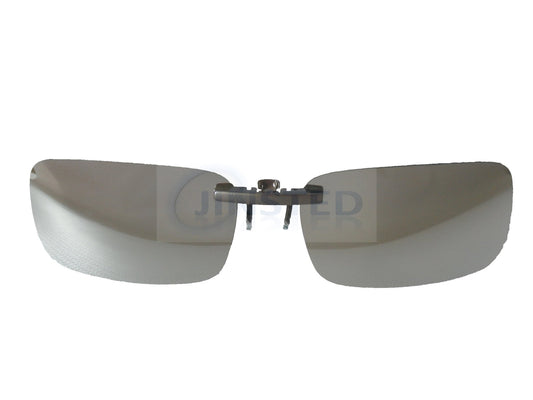 Adult Sunglasses, Silver Mirrored Reflective Clip On Sunglasses, Jinsted