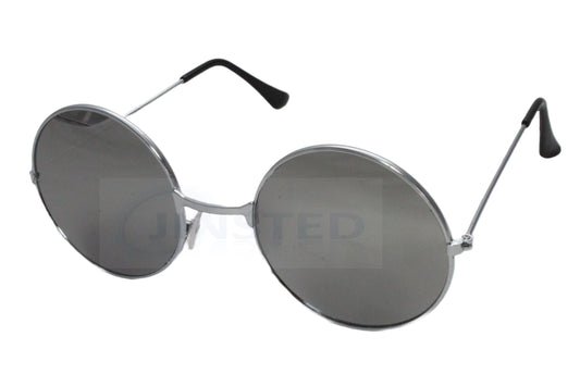 Silver Mirrored Teashades Sunglasses with Silver Frame - Jinsted
