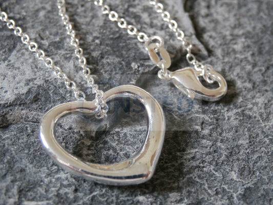Ladies Jewellery, Silver Necklace with Small Heart Shaped Pendant, Jinsted