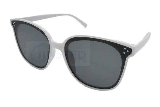 White Butterfly Sunglasses with Black Tinted UV400 Lens - Jinsted